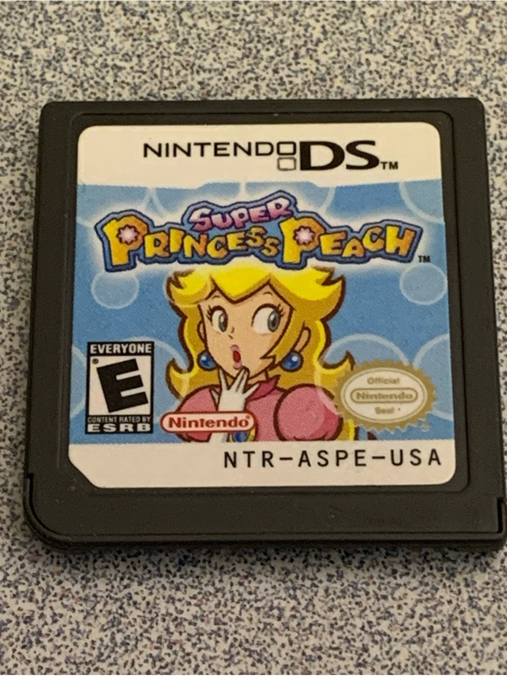 Nintendo DS Super Princess Peach Game Card - Pink, Blue & Yellow